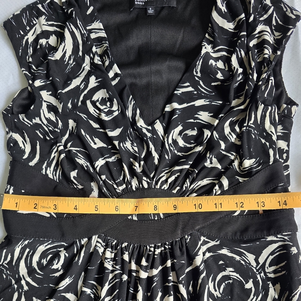 Jones New York Black and White Dress Size 6 - Picture 7 of 8